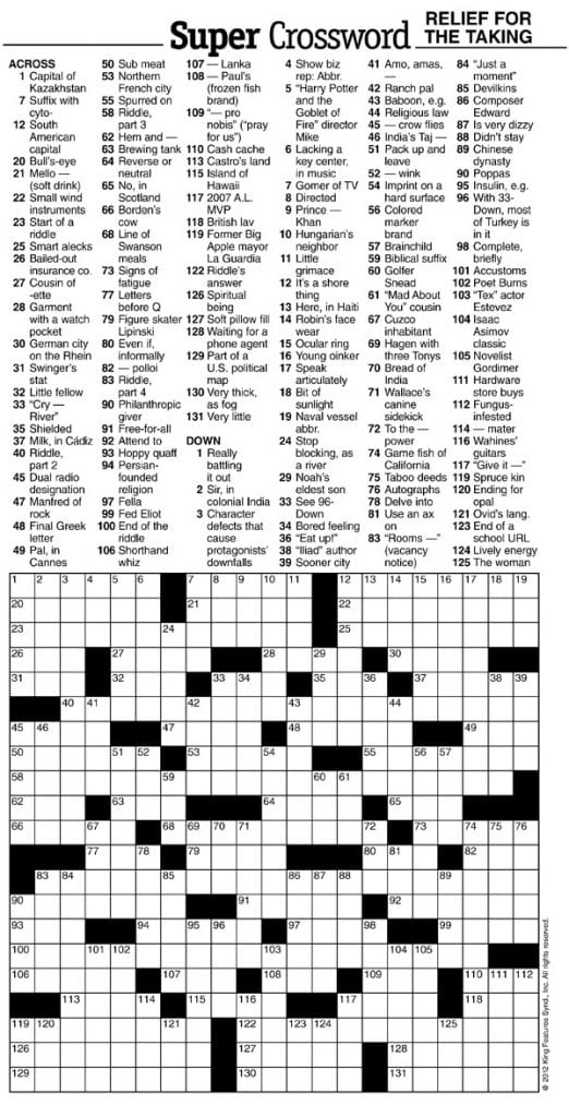 Super Crossword Puzzle