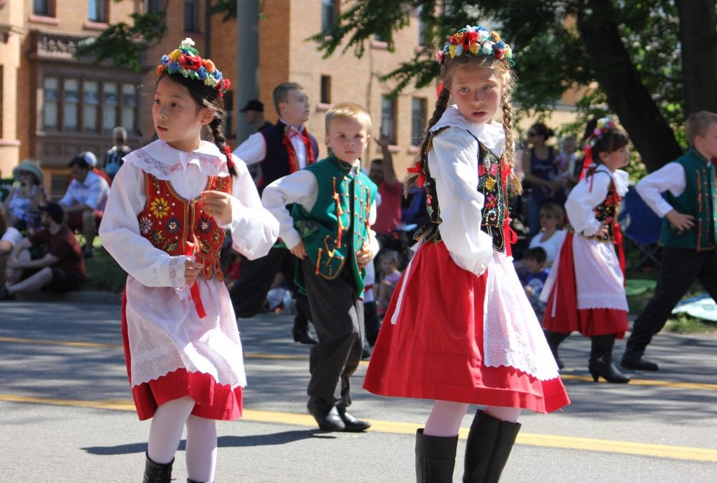 Wyandotte's Rogalin Dance Troupe, sponsored by the Polish Roman Catholic Union of America, Society 162.